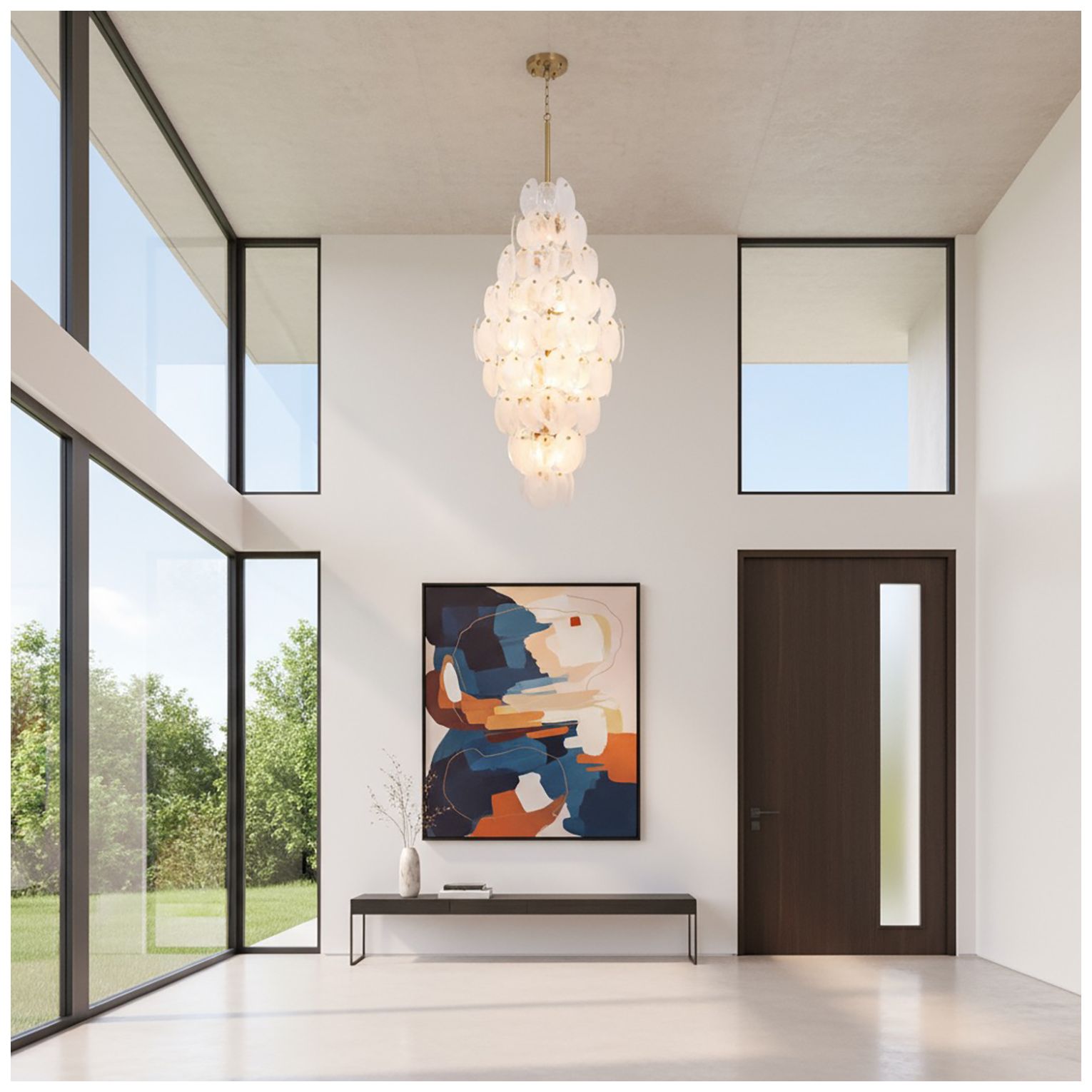 ArtCraft Lily 28" Wide Brushed Brass Chandelier