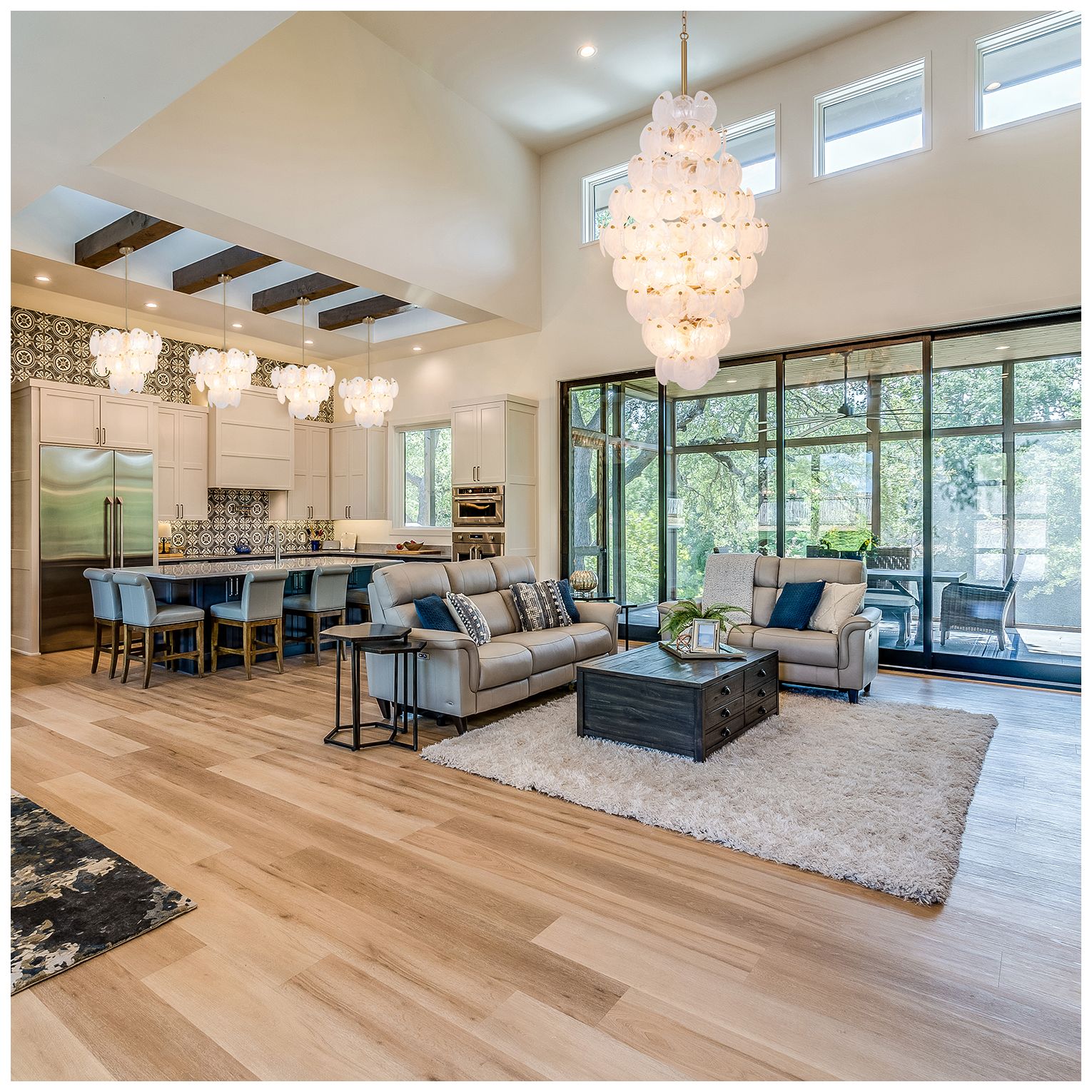 ArtCraft Lily 28" Wide Brushed Brass Chandelier