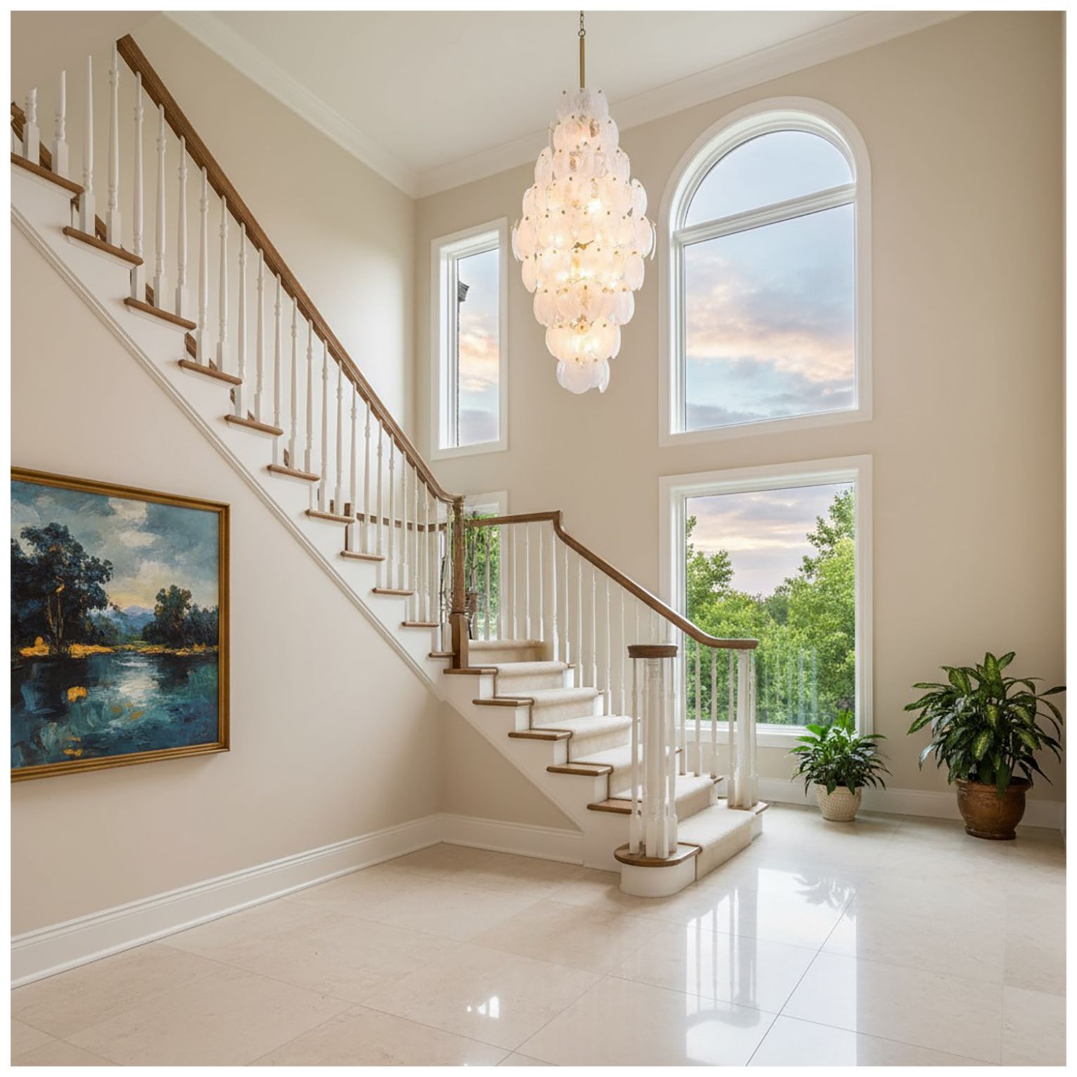 ArtCraft Lily 28" Wide Brushed Brass Chandelier