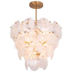ArtCraft Lily 28" Wide Brushed Brass Empire Chandelier
