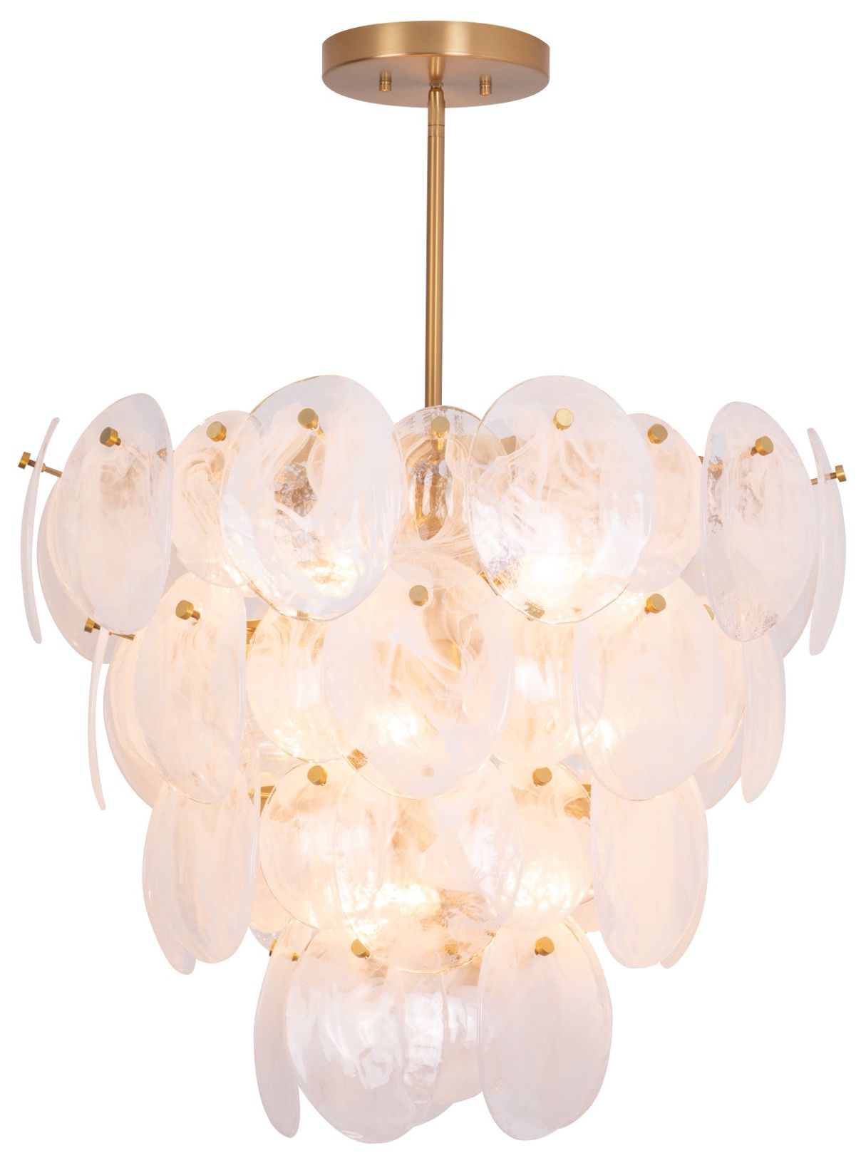 Image 5 ArtCraft Lily 28" Wide Brushed Brass Empire Chandelier more views