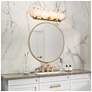 ArtCraft Lily 34 3/4" Wide Brushed Brass 5-Light Bath Light