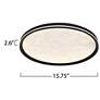 Artcraft Luna 15 3/4" Wide Black LED Ceiling Light