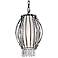 Artcraft Madeline 9" Wide Black Crystal Pendant Light