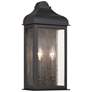 1_ArtCraft Madrid 16" High Black 2-Light Outdoor Wall Light