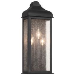 ArtCraft Madrid 19" High Black 3-Light Outdoor Wall Light