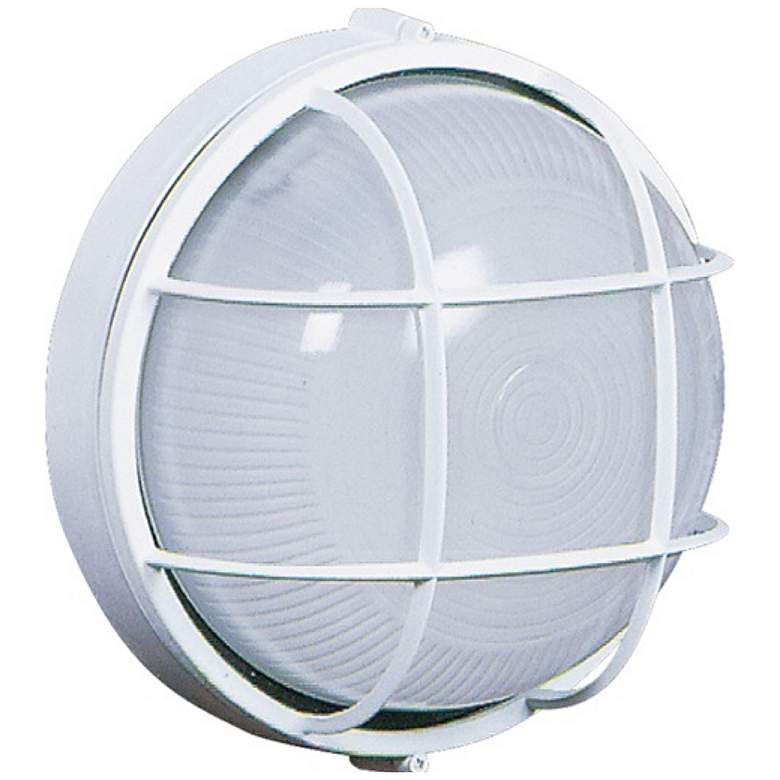 Image 1 Artcraft Marine 10" High White Metal Outdoor Wall Light