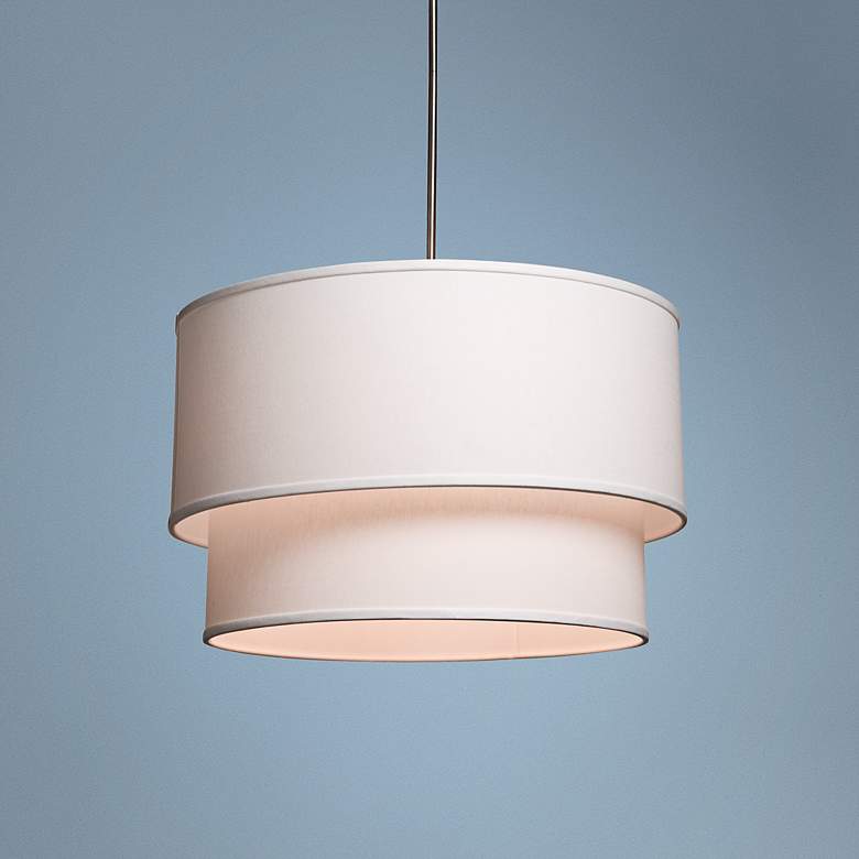 Image 1 Artcraft Mercer Street Double Shade 18" Wide Pendant Light