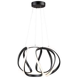 Image1 of Artcraft Mira 17 3/4" Wide Black LED Pendant Light