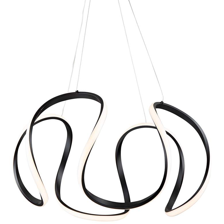 Image 1 Artcraft Mira 25" Wide Black LED Pendant Light