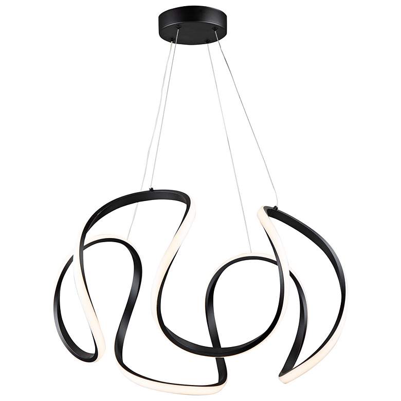 Image 3 Artcraft Mira 25" Wide Black LED Pendant Light more views