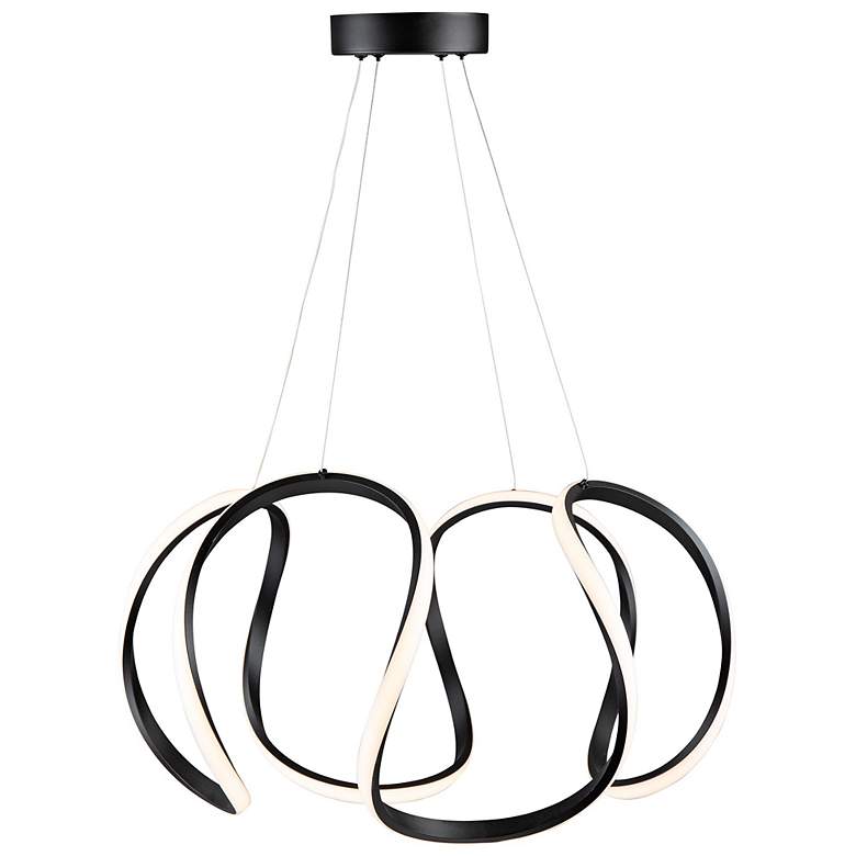Image 4 Artcraft Mira 25" Wide Black LED Pendant Light more views