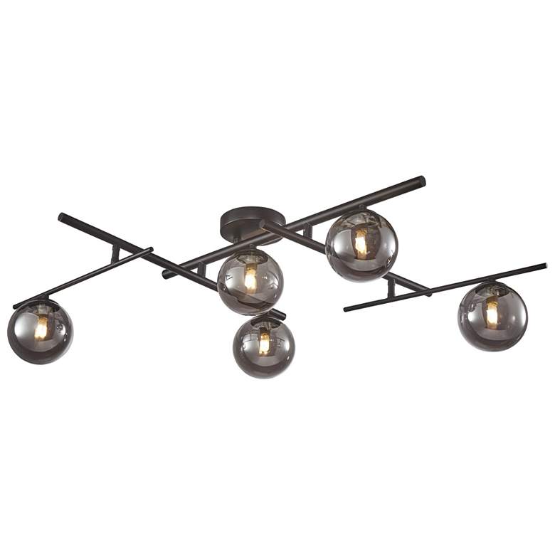 Image 1 Artcraft Modena 34 1/2" Wide Black 5-Light Ceiling Light