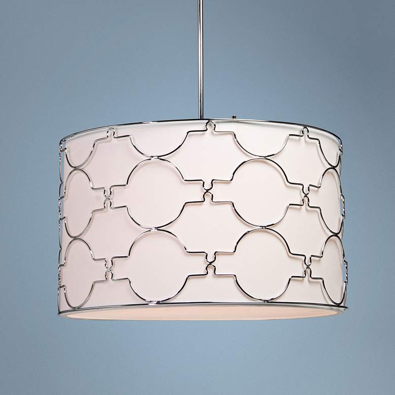 Image 1 Artcraft Morocco 23" Wide Chrome Pendant Light