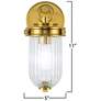 7_ArtCraft Myla 11" High Vintage Brass Wall Sconce more views