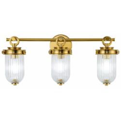 ArtCraft Myla 24" Wide Vintage Brass 3-Light Bath Light