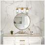 6_ArtCraft Myla 24" Wide Vintage Brass 3-Light Bath Light more views