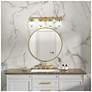 6_ArtCraft Myla 33 3/4" Wide Vintage Brass 4-Light Bath Light more views