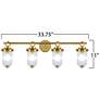 7_ArtCraft Myla 33 3/4" Wide Vintage Brass 4-Light Bath Light more views