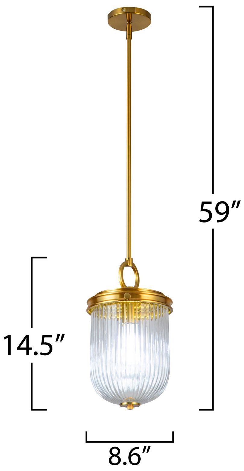 Image 7 Artcraft Myla 8 1/2" Wide Vintage Brass Mini Pendant more views