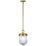 3_Artcraft Myla 8 1/2" Wide Vintage Brass Mini Pendant more views
