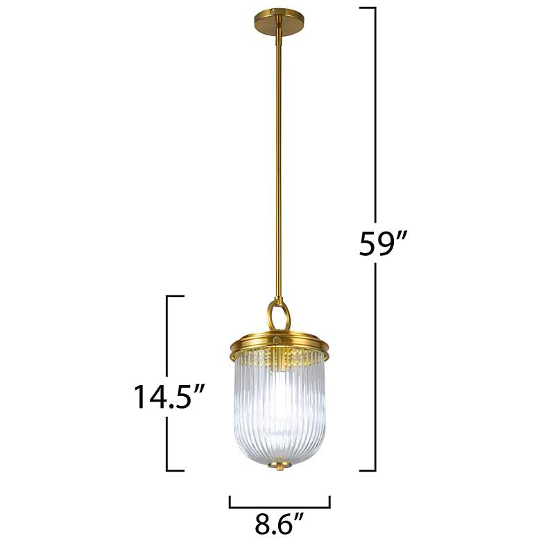 Image 7 Artcraft Myla 8 1/2" Wide Vintage Brass Mini Pendant more views