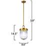 7_Artcraft Myla 8 1/2" Wide Vintage Brass Mini Pendant more views