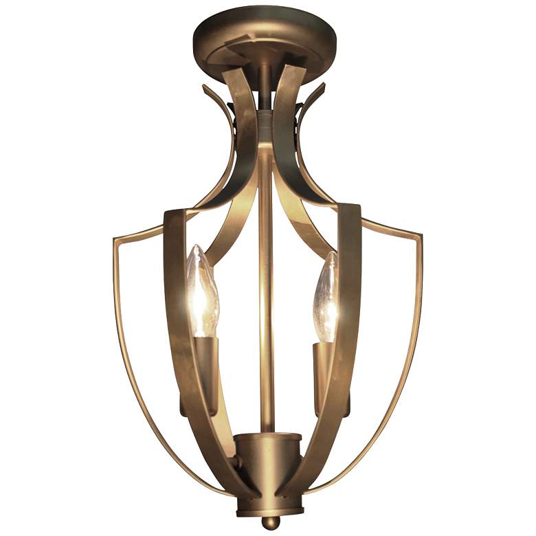 Image 1 Artcraft Newport 10 inch Wide Satin Brass Ceiling Light