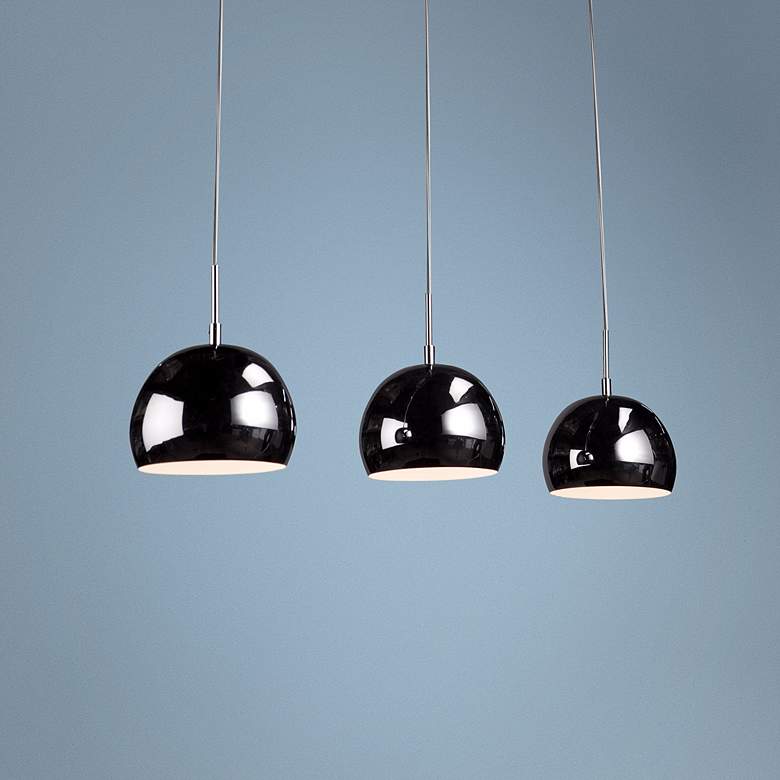 Image 1 Artcraft On the Spot 3-Light 36" Wide Chrome Pendant Light