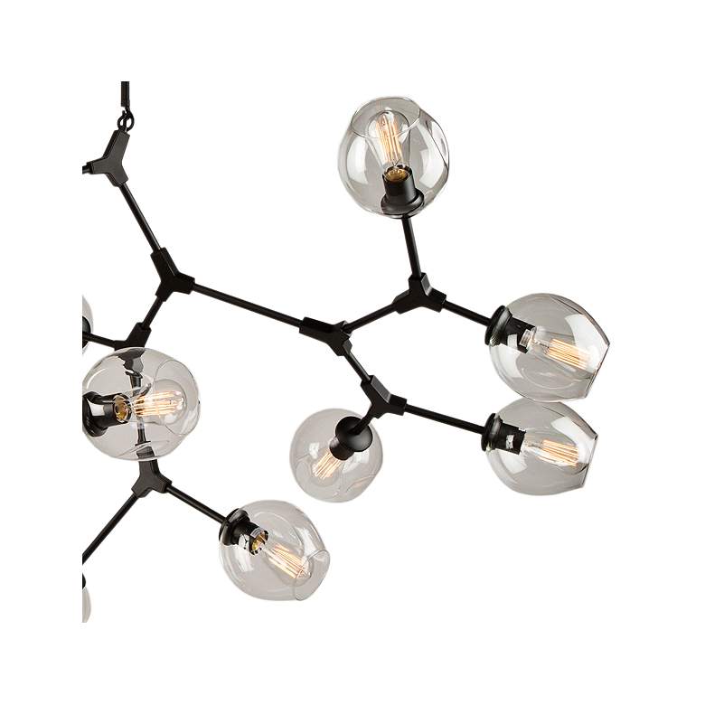 Image 3 Artcraft Organic 55 inch Black and Clear Glass 12-Light Modern Chandelier more views