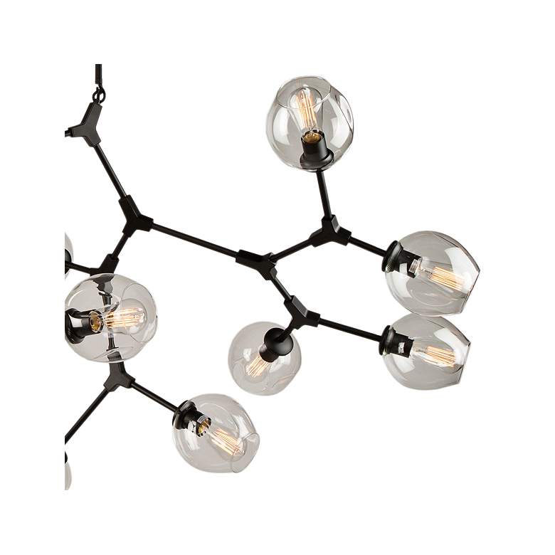 Image 3 Artcraft Organic 55" Black and Clear Glass 12-Light Modern Chandelier more views
