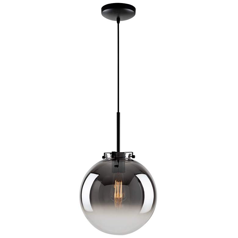 Image 1 Artcraft Orsa 10" Wide Black Mini Pendant with Mirror Glass