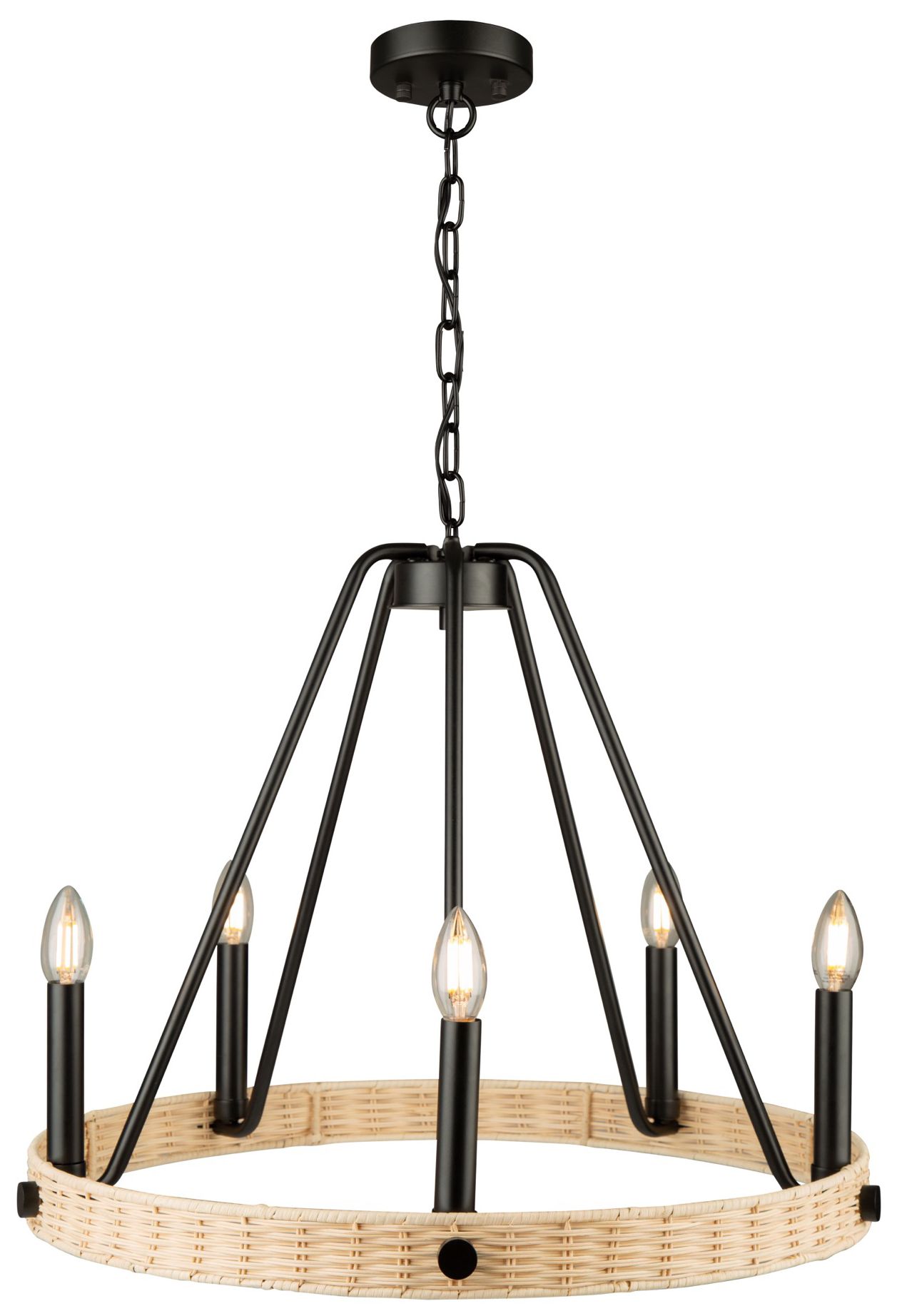 Image 3 Artcraft Perris 24" Wide 8-Light Black Ring Chandelier more views