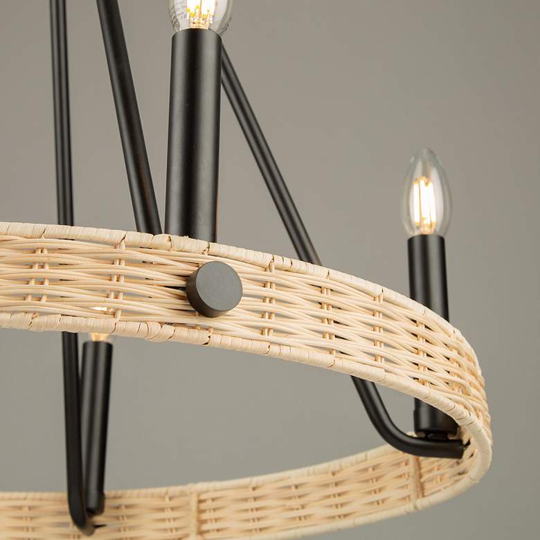 Image 5 Artcraft Perris 24" Wide 8-Light Black Ring Chandelier more views