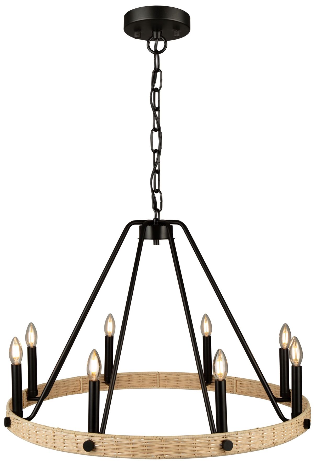 Image 4 Artcraft Perris 32" Wide 8-Light Black Ring Chandelier more views