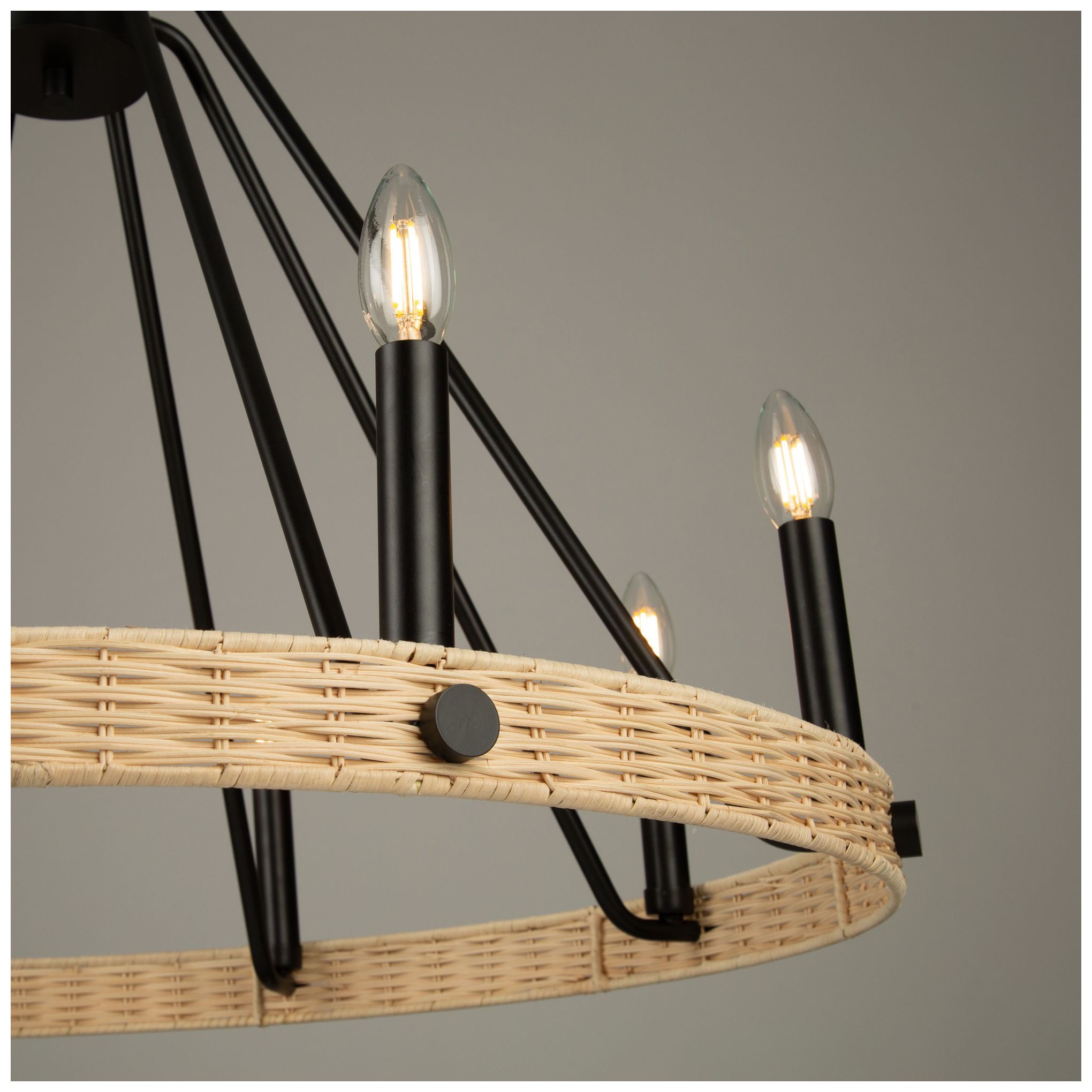 Image 6 Artcraft Perris 32" Wide 8-Light Black Ring Chandelier more views
