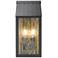 ArtCraft Point 13 1/2" High Black 2-Light Outdoor Wall Light