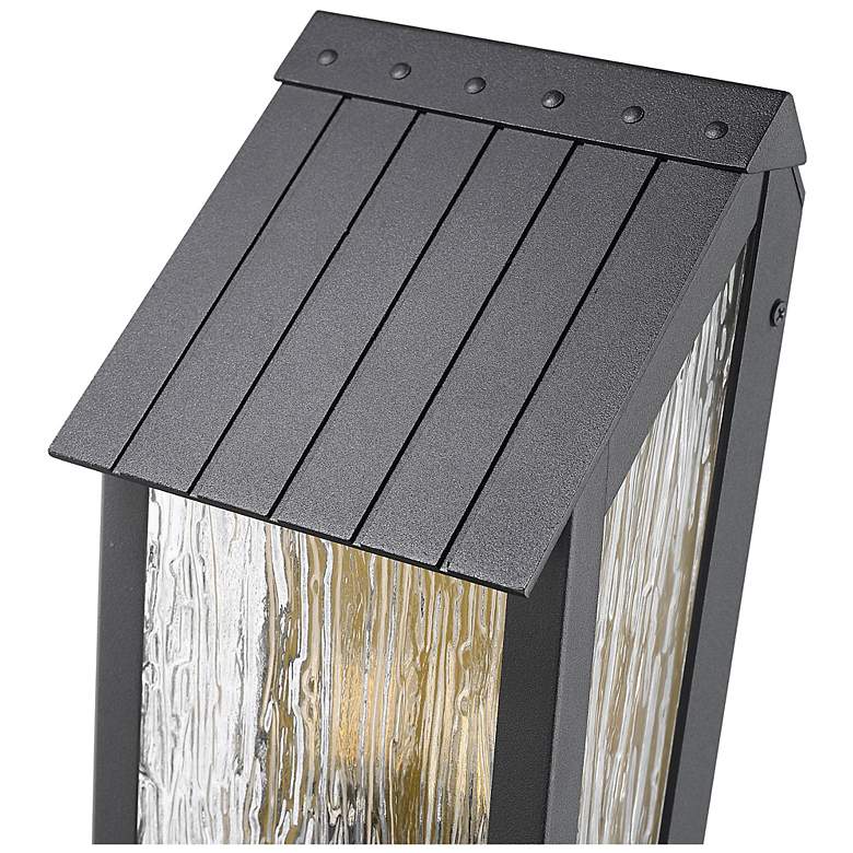 Image 4 ArtCraft Point 13 1/2" High Black 2-Light Outdoor Wall Light more views