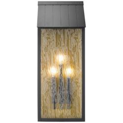 ArtCraft Point 25 1/2" High Black 3-Light Outdoor Wall Light