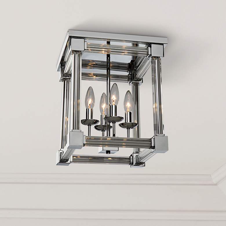 Image 1 Artcraft Prince Arthur 12" Wide Chrome 4-Light Ceiling Light