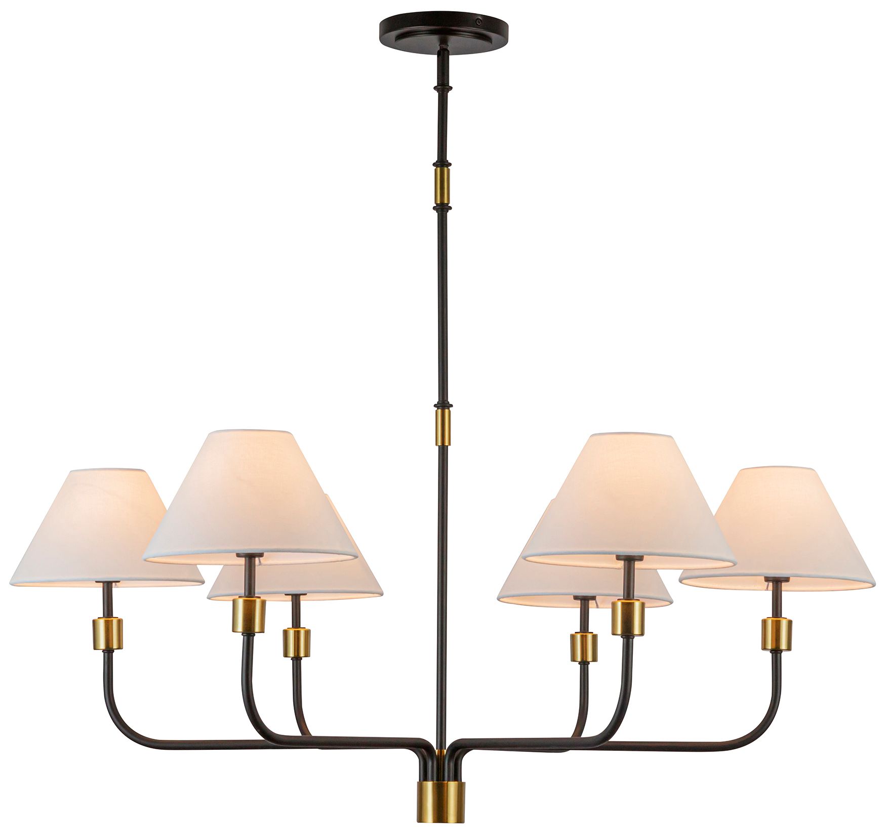 ArtCraft Providence 42" Wide Black 6-Light Chandelier