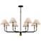 ArtCraft Providence 52" Wide Black 8-Light Chandelier