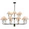 ArtCraft Providence 62" Wide Black 15-Light Chandelier