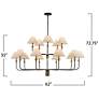 7_ArtCraft Providence 62" Wide Black 15-Light Chandelier more views