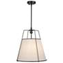 2_Artcraft Pullman 17" Wide Black Pendant Light w/ Linen Shade