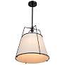4_Artcraft Pullman 17" Wide Black Pendant Light w/ Linen Shade more views