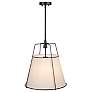 5_Artcraft Pullman 17" Wide Black Pendant Light w/ Linen Shade more views