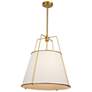 2_Artcraft Pullman 20 1/4" Wide Brass and Linen Shade Pendant Light