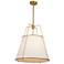 Artcraft Pullman 20 1/4" Wide Brass and Linen Shade Pendant Light