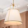 1_Artcraft Pullman 20 1/4" Wide Brass and Linen Shade Pendant Light
